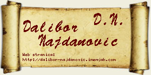 Dalibor Najdanović vizit kartica